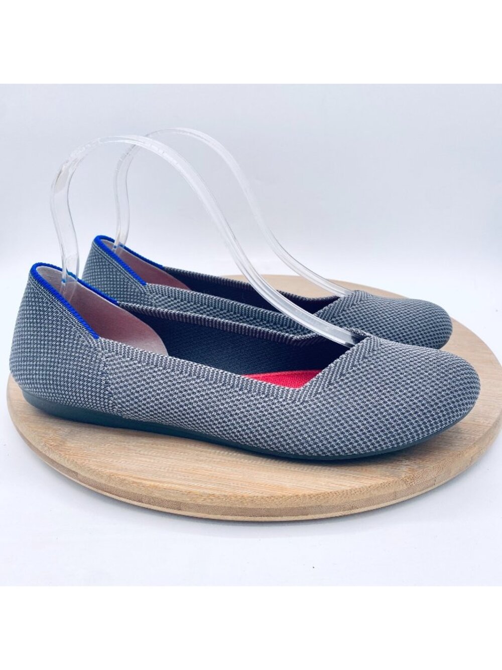 Rothys The Flat Shoes Womens 8.5 Gray Mesh Comfort Ballet Minimalist